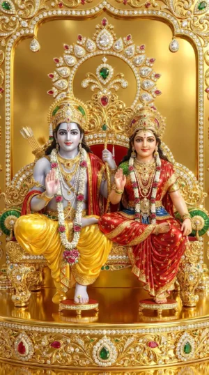 Lord Ram And Maa Sita Divine HD Image