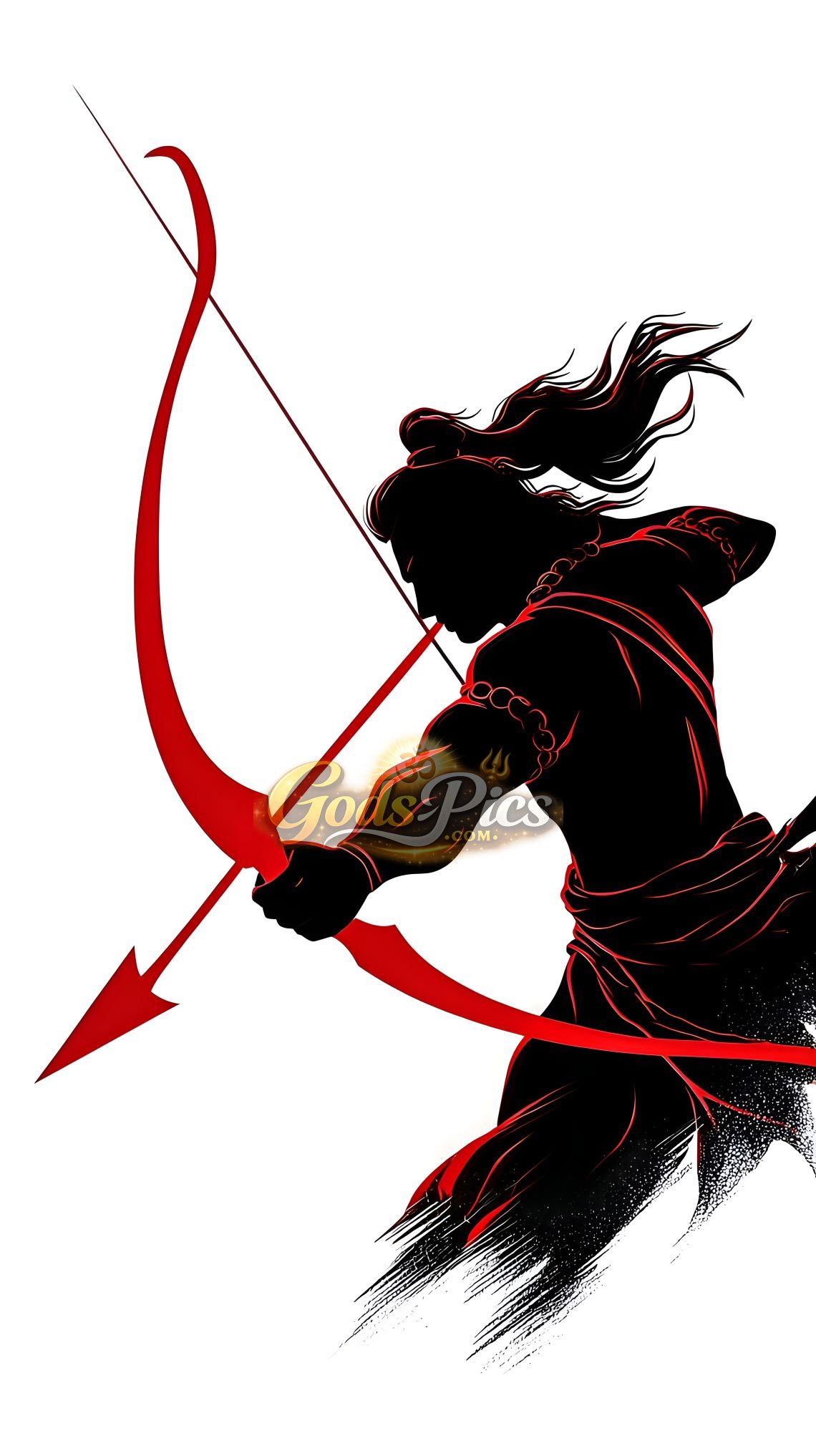 Lord Rama Bow Arrow Silhouette HD Wallpaper