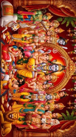 Divine Hindu Gods Collage HD Wallpaper