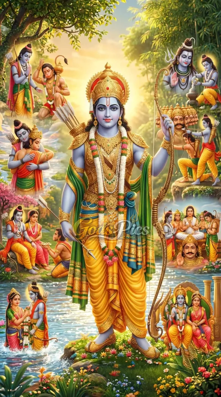 Lord Ram Divine HD Wallpaper (2 Set Images)