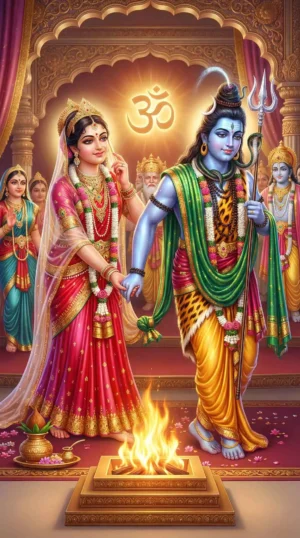 Lord Shiva And Parvati Vivah HD Wallpaper