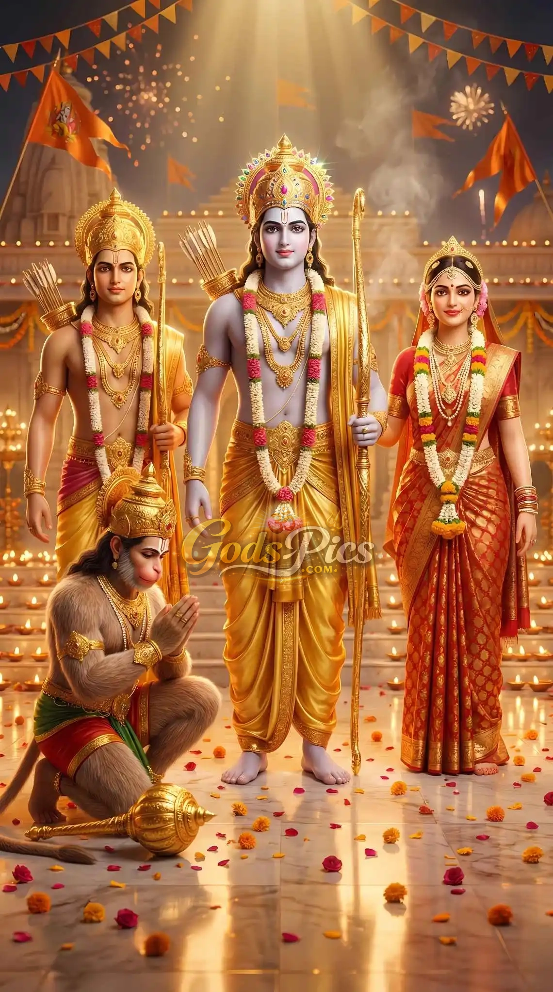 Shri Ram Darbar HD Artwork By Gods Pics