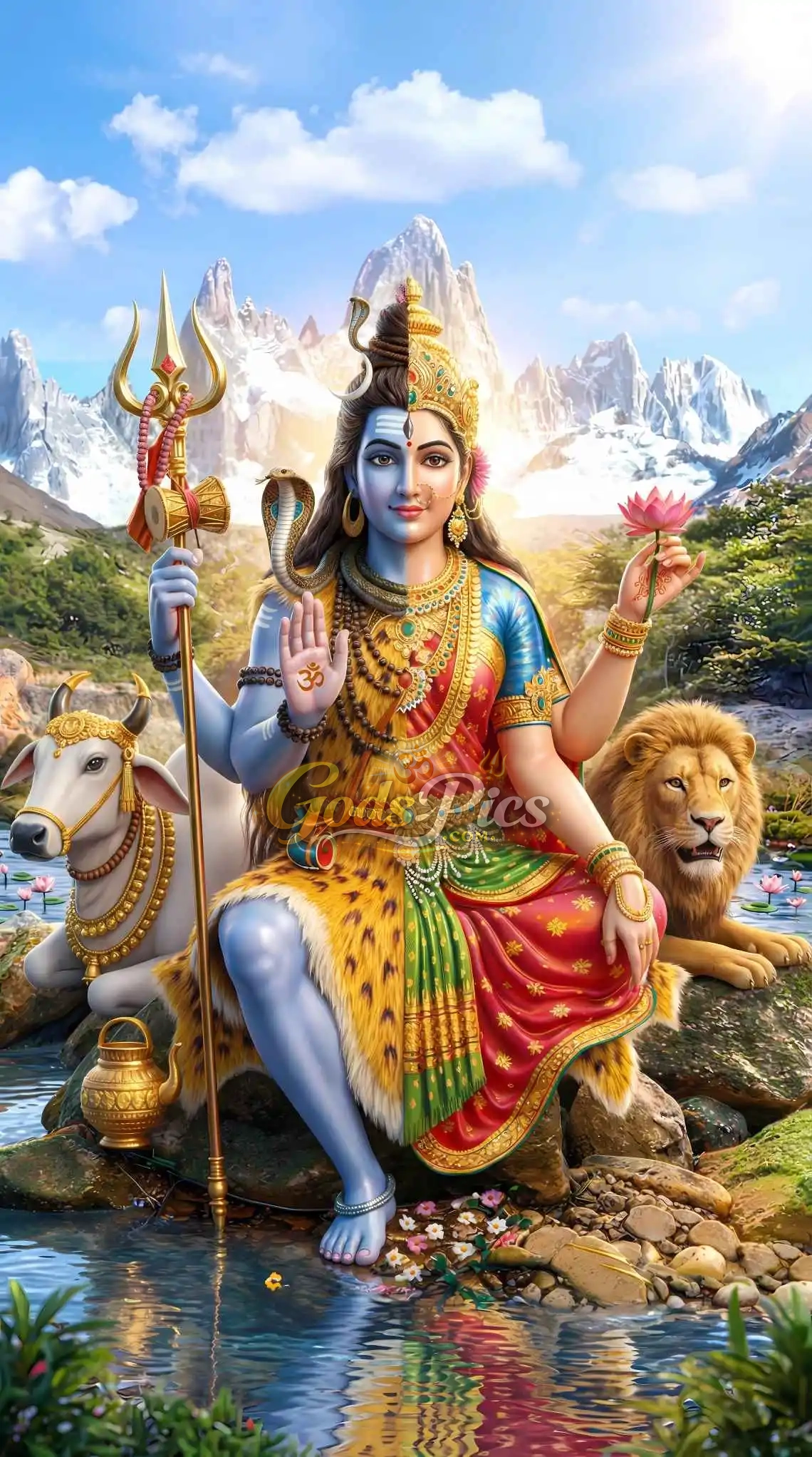 Shiva–Shakti Union – Premium Digital Art (2 Set Images) - Image 2
