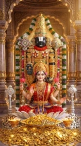 Maa Lakshmi with Tirupati Balaji HD Wallpaper