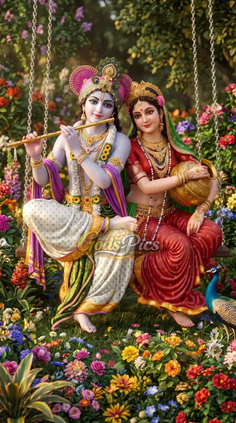 Lord Krishna And Radha Divine Love Beautiful Wallpapers (2 Images)