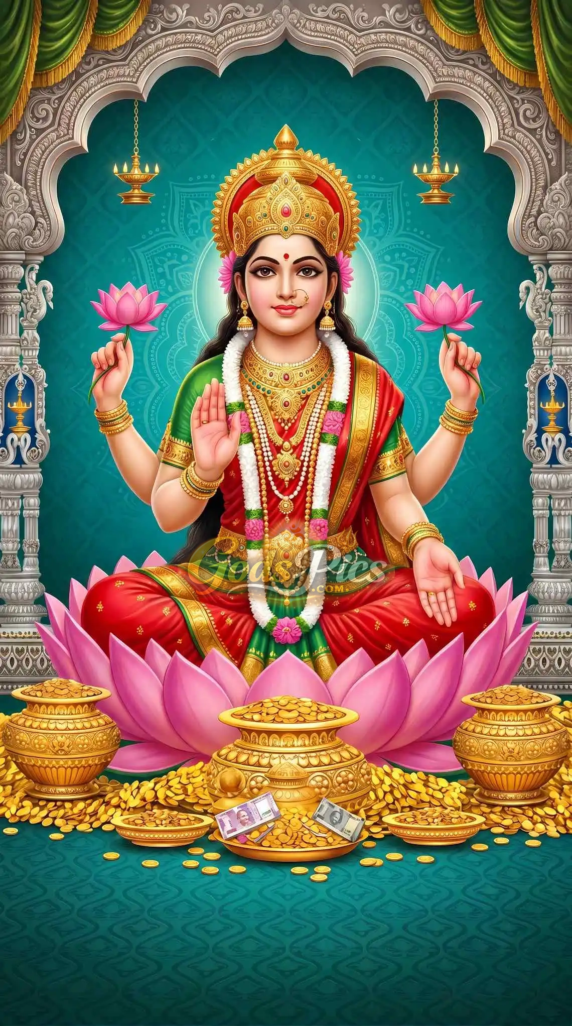 Laxmi Maa – Premium Spiritual Digital 4K Wallpaper Download 1 Laxmi ji HD Wallpaper