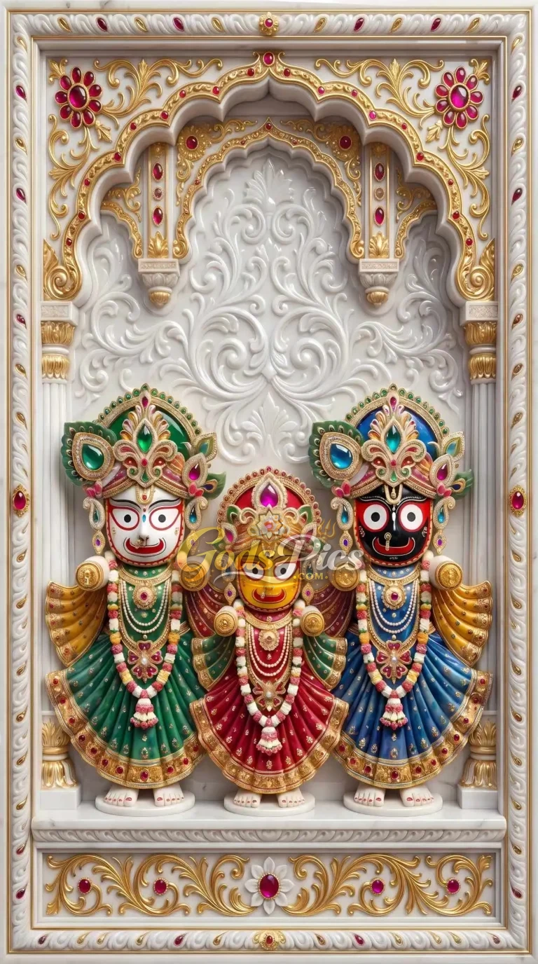 Jagannath Balabhadra Subhadra Divine Marble HD Wallpaper (2 Images)