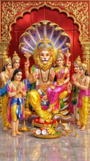 Home 27 Lord Vishnu In Narsimha Avtar Powerful 4K HD Wallpaper Download
