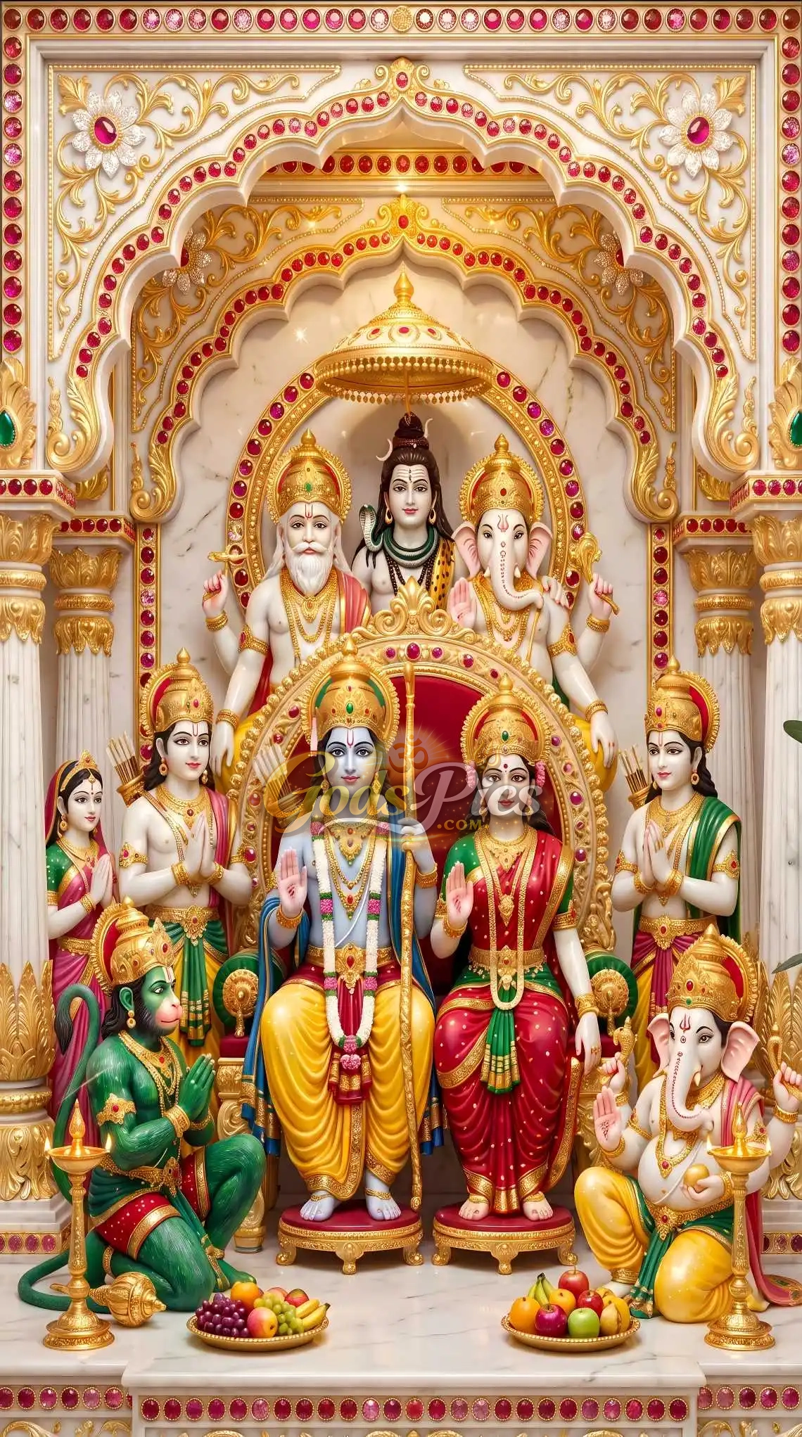 Shri Ram Darbar HD Marble Wallpapar (2 Images) 1 Shri Ram Darbar HD Marble Wallpapar