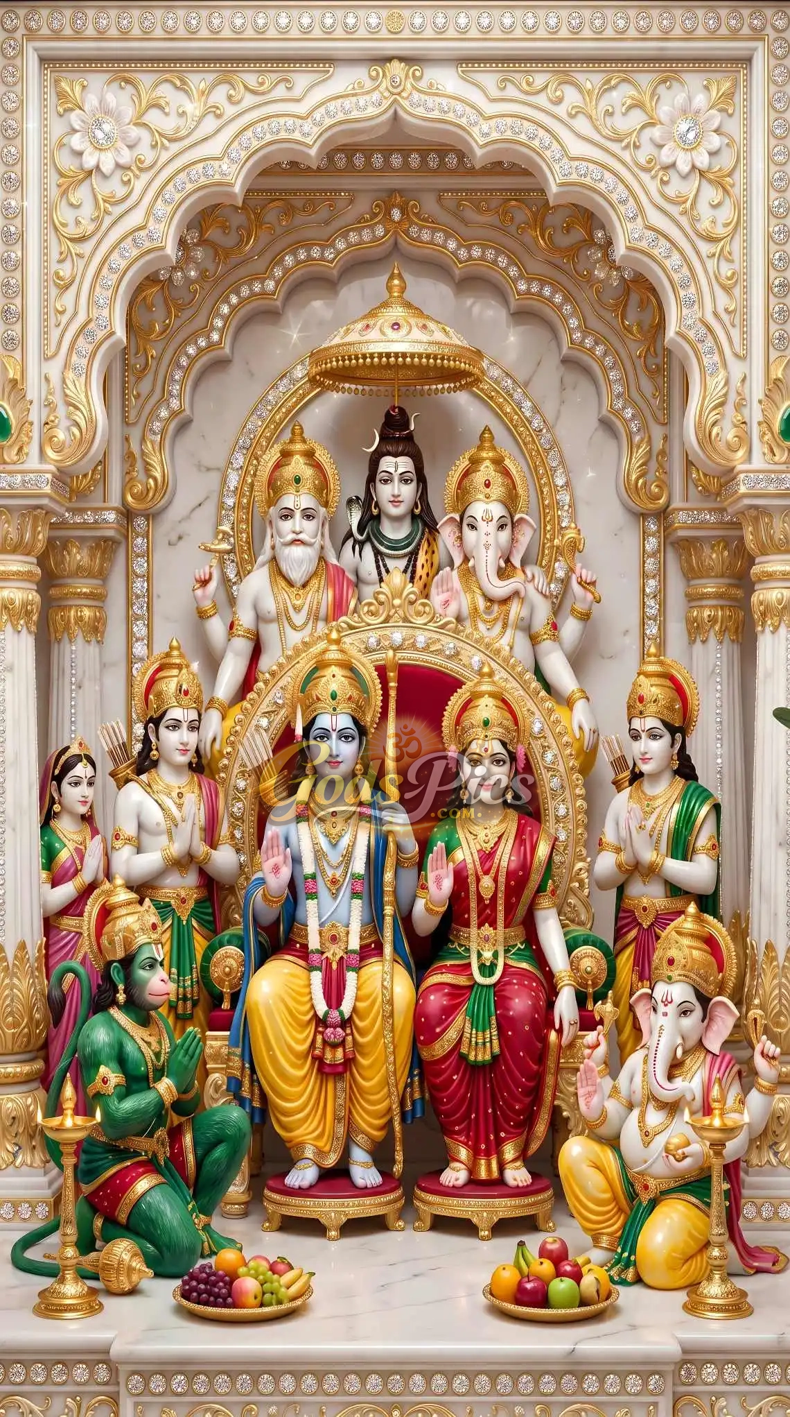 Shri Ram Darbar HD Marble Wallpapar (2 Images) 2 Shri Ram Darbar HD Marble Wallpapar (2 Images) - Image 2