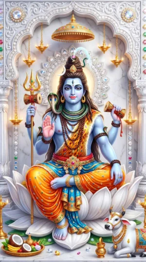 Home 61 Lord Shiva Full HD Marble Art HD Wallpaper