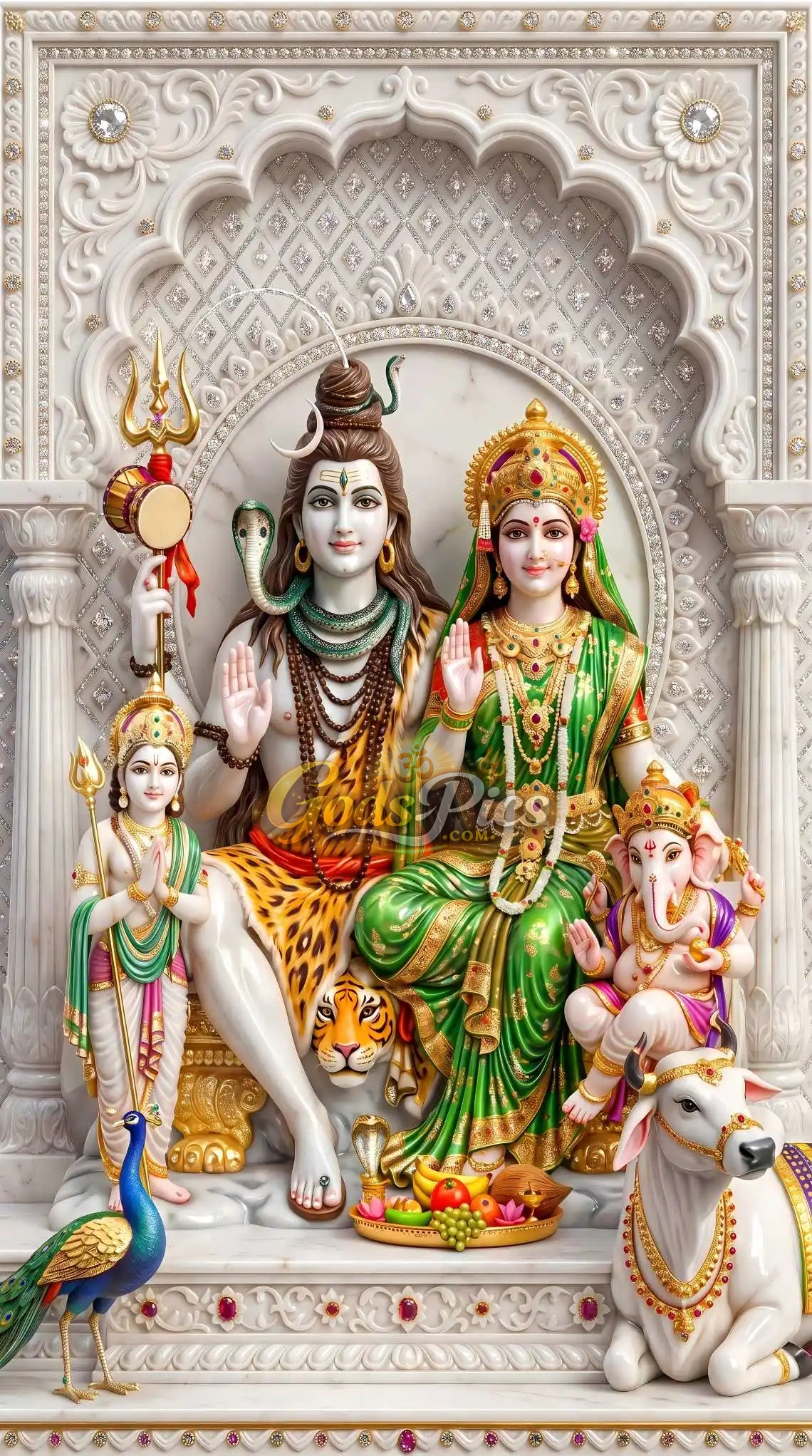 Lord Shiva Family Full HD Marble Wallpaper (2 Images) 2 Lord Shiva Family Full HD Marble Wallpaper