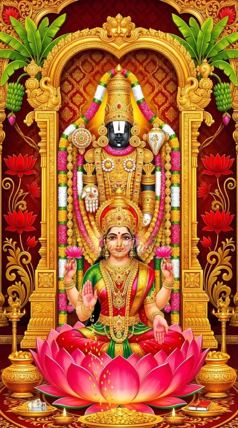 Maa Lakshmi with Tirupati Balaji HD Wallpaper Download
