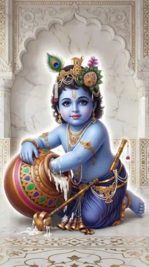 Little Krishna HD Wallpaper Download Lord Krishna Image Wallpaper Baal Krishna makhan chor HD Wallpaper