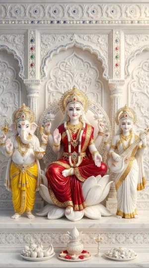 Lakshmi Saraswati Ganesha 4K Marble Wallpaper Download Lord Ganesha HD Wallpaper Sarswati Ji HD Images