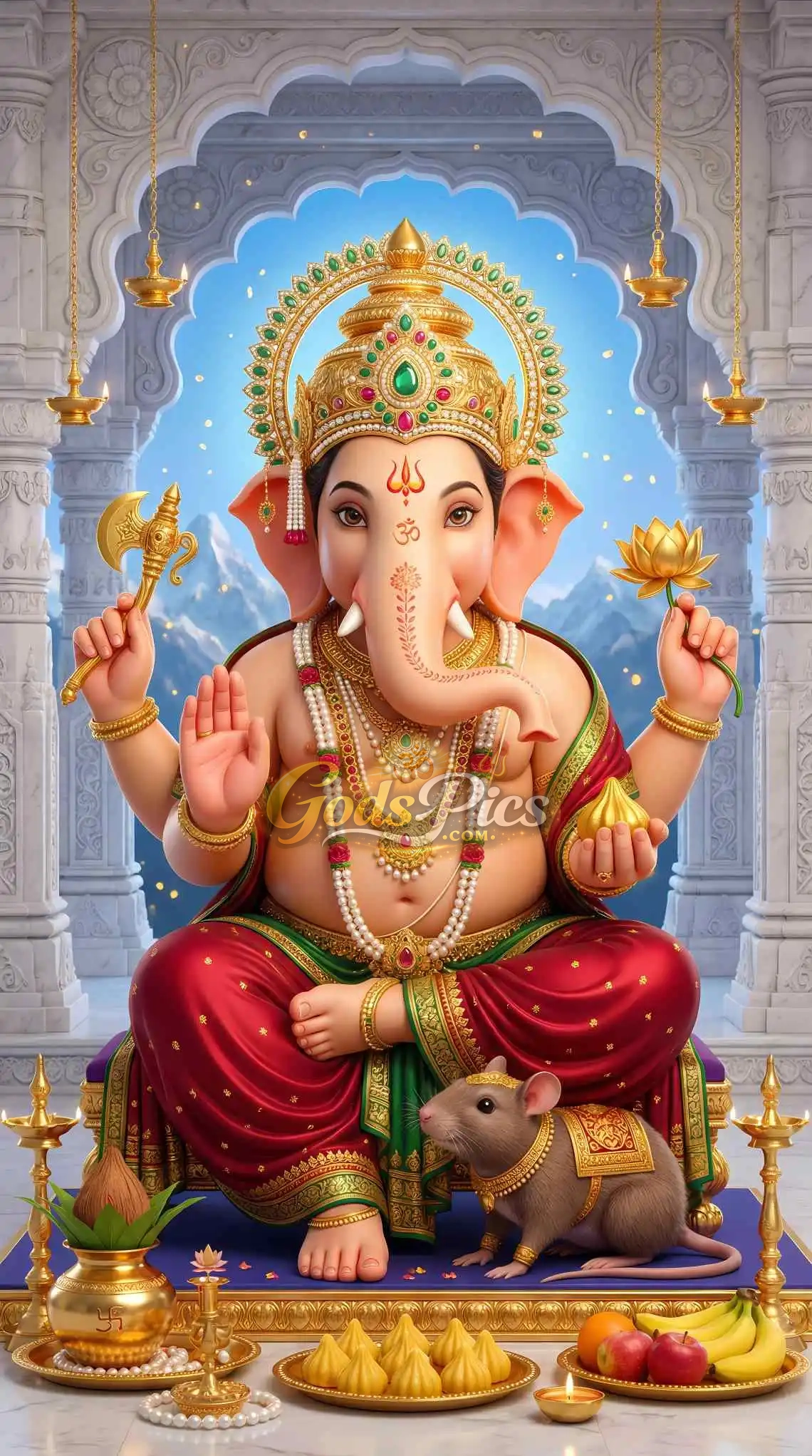 Lord Ganesha 4K HD Marble Wallpaper (2 Images) 2 Lord Ganesha 4K HD Marble Wallpaper (2 Images) - Image 2