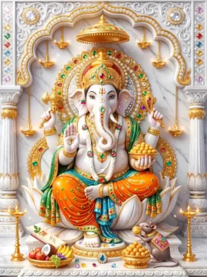 Lord Ganesha HD Marble Theme Wallpaper Download Free | Ganpati Bappa 4K Images
