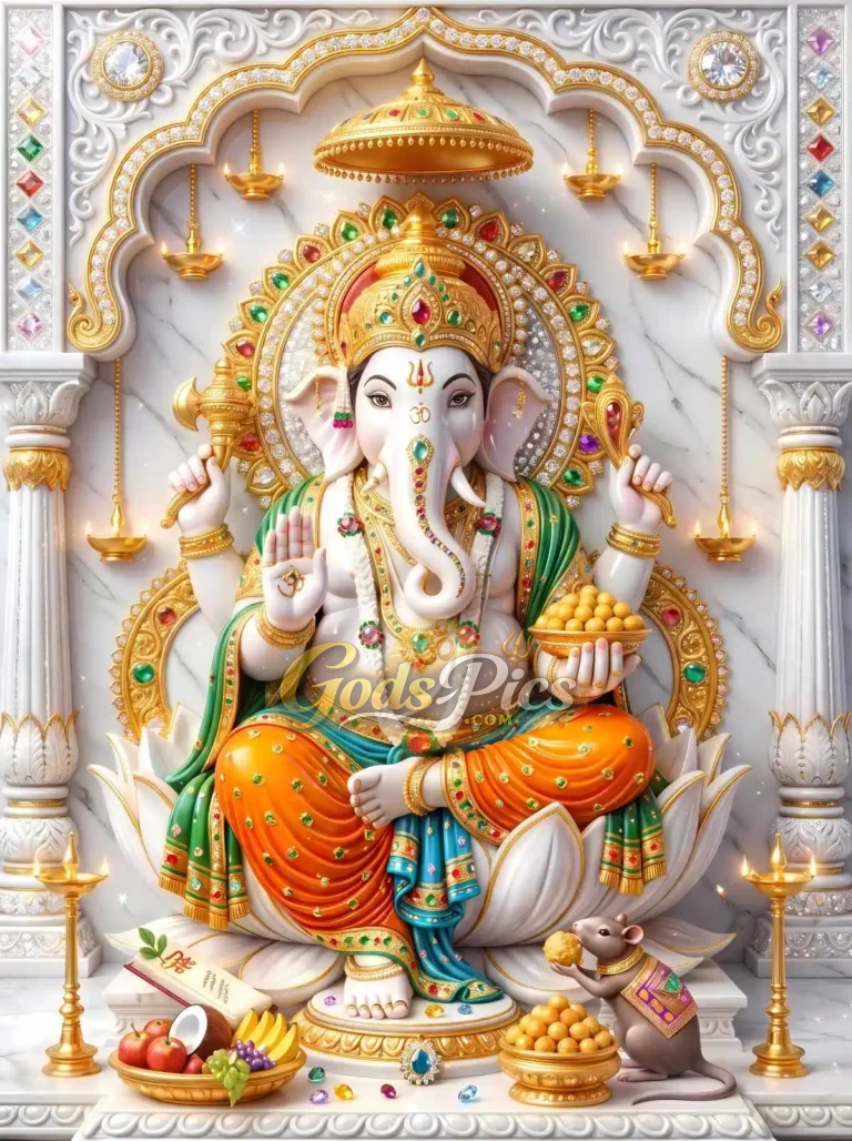 Lord Ganesha HD Marble Theme Wallpaper Download