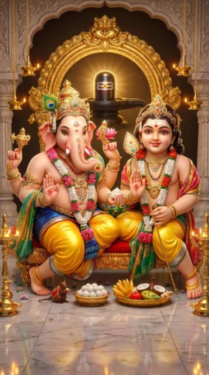 Devotional Stock Images 15 Lord Ganesha With Kartikey HD Wallpaper Kartikeya Wallpapers