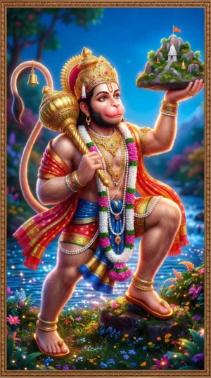 Home 2 Lord Hanuman Powerful Full HD Printing Wallpaper Download