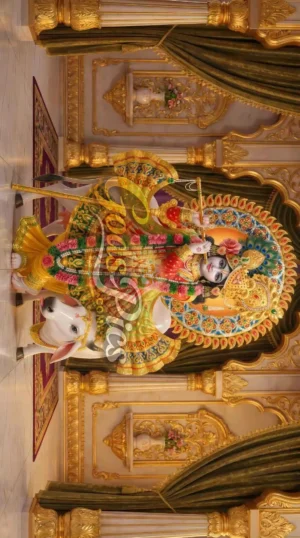 Lord Krishna Playing Flute 4K Computer HD Wallpaper