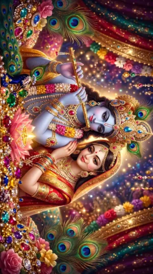 Lord Krishna & Radha Beautiful Printing Wallpaper (2 Images) Free Wallpaper Lord Krishna & Radha