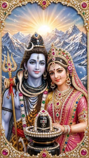 Lord Shiva & Parvati 4K Frame Wallpaper Downloads