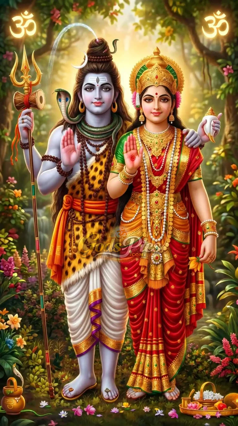 Lord Shiva & Parvati 4K HD Wallpaper