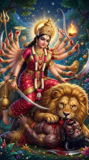 Home 18 Maa Durga Killing Mahishasura HD Wallpaper Download Maa Durga Killing Mahishasura HD Wallpaper Sherawali Mata Lion 4K Image Mahishasura Mardini Devi Durga Wallpaper Powerful Durga Mata HD Background Navratri Maa Durga Mobile Wallpaper