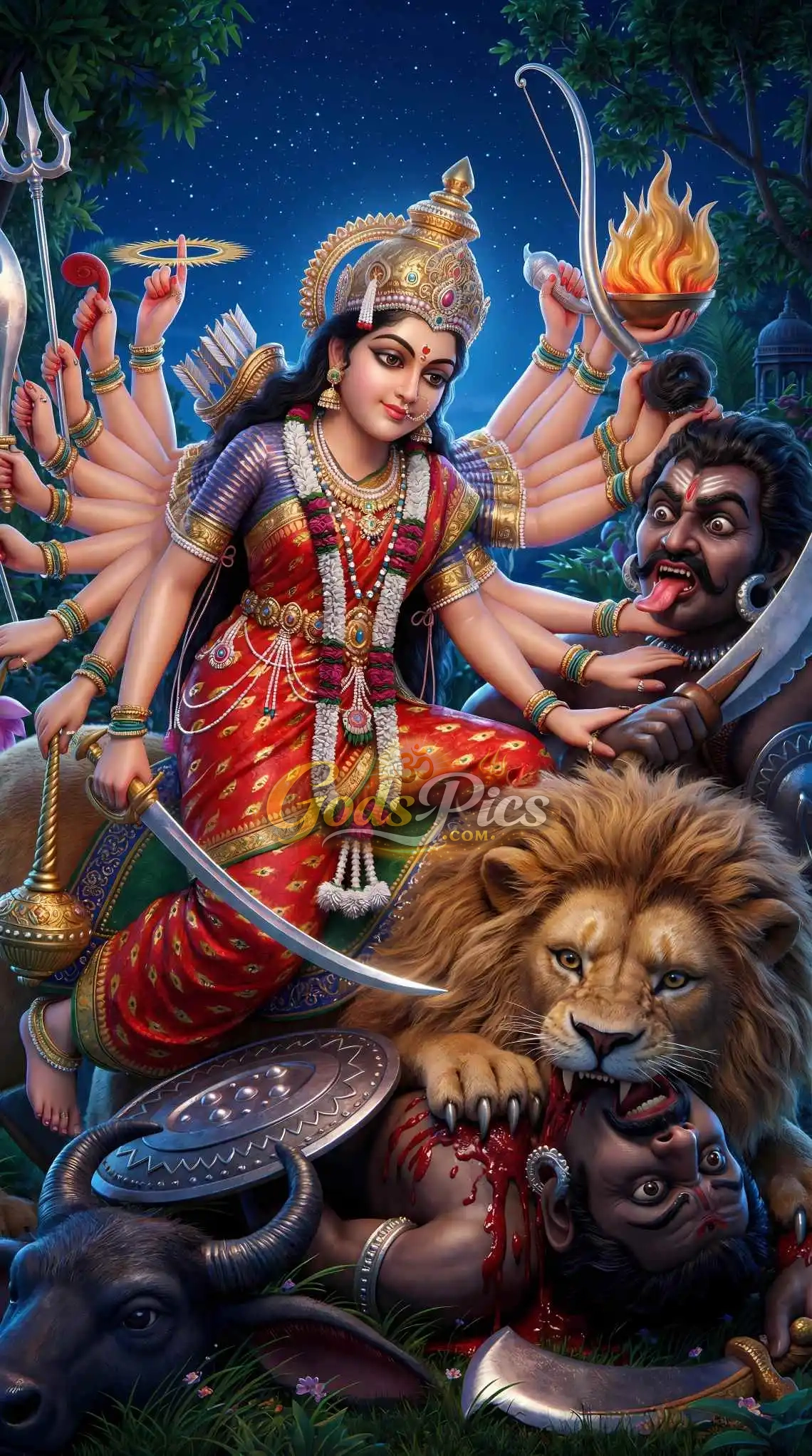 Maa Durga Killing Mahishasura HD Wallpaper Download (2 Images) 2 Maa Durga Killing Mahishasura HD Wallpaper Download Maa Durga Killing Mahishasura HD Wallpaper Sherawali Mata Lion 4K Image Mahishasura Mardini Devi Durga Wallpaper Powerful Durga Mata HD Background Navratri Maa Durga Mobile Wallpaper