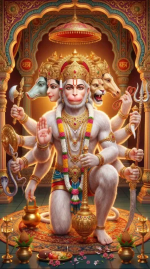 Panchamukhi Hanuman Ji Full HD 4K Wallpaper