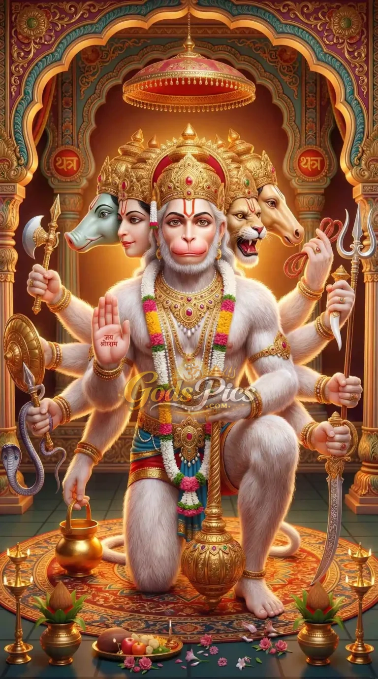 Panchamukhi Hanuman Ji Full HD 4K Wallpaper