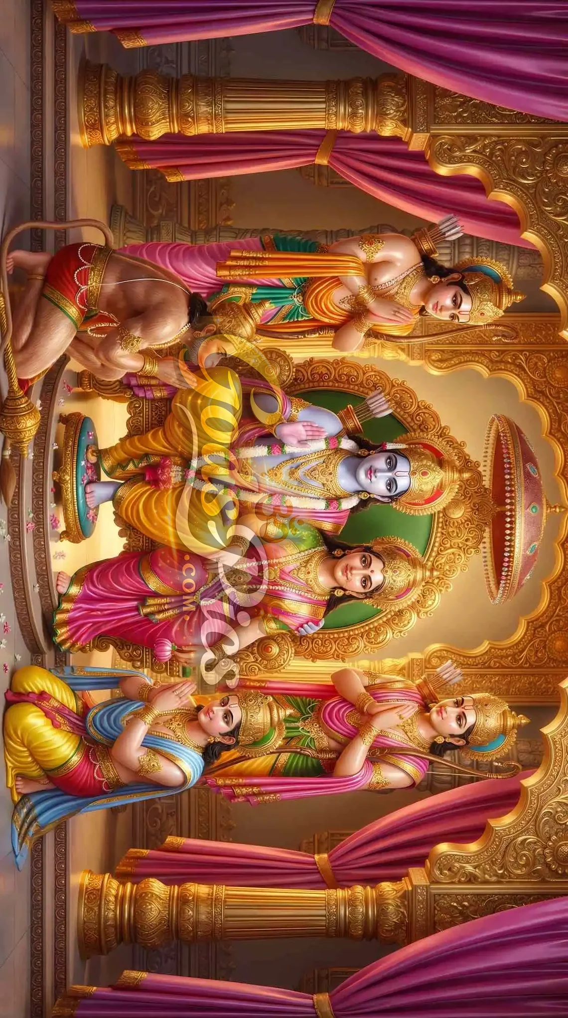 Ram Darbar 4K HD Wallpaper 1 Ram Darbar 4K HD Wallpaper Lord Ram HD Wallpaper Sita Ji Wallpaper Hanuman Ji HD Images