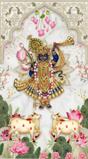 Shreenathji Pichwai 4K HD Wallpaper Download