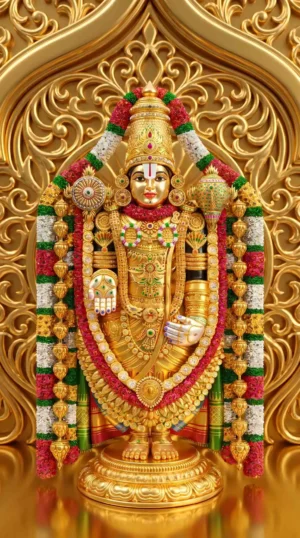Tirupati Balaji 4K Golden Theme Wallpaper Download Balaji HD Wallpaper Download