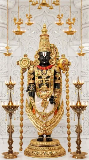 Tirupati Balaji 4K HD Marble Theme Wallpaper