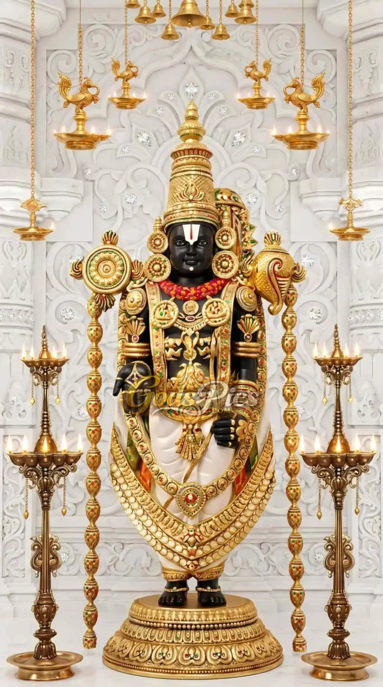 Tirupati Balaji 4K HD Marble Theme Wallpaper