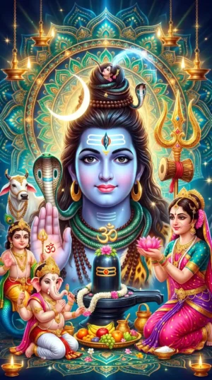 Beautiful Best Quality UHD Lord Shiva Family (2 Images)