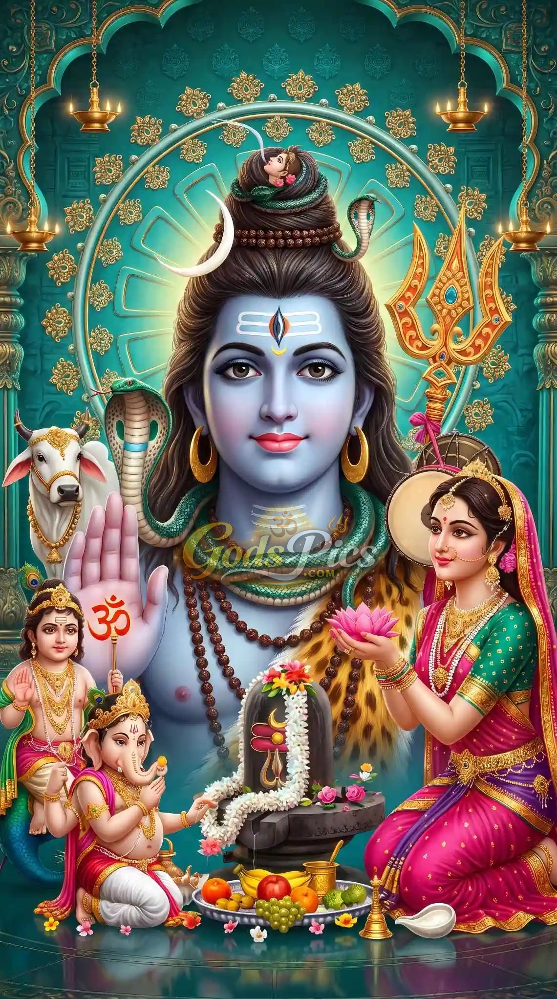 Beautiful Best Quality UHD Lord Shiva Family (2 Images) 2 Beautiful Best Quality UHD Lord Shiva Family (2 Images) - Image 2