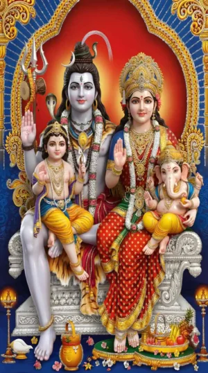 Beautiful Gods Lord Shiva Family 8K HD Images