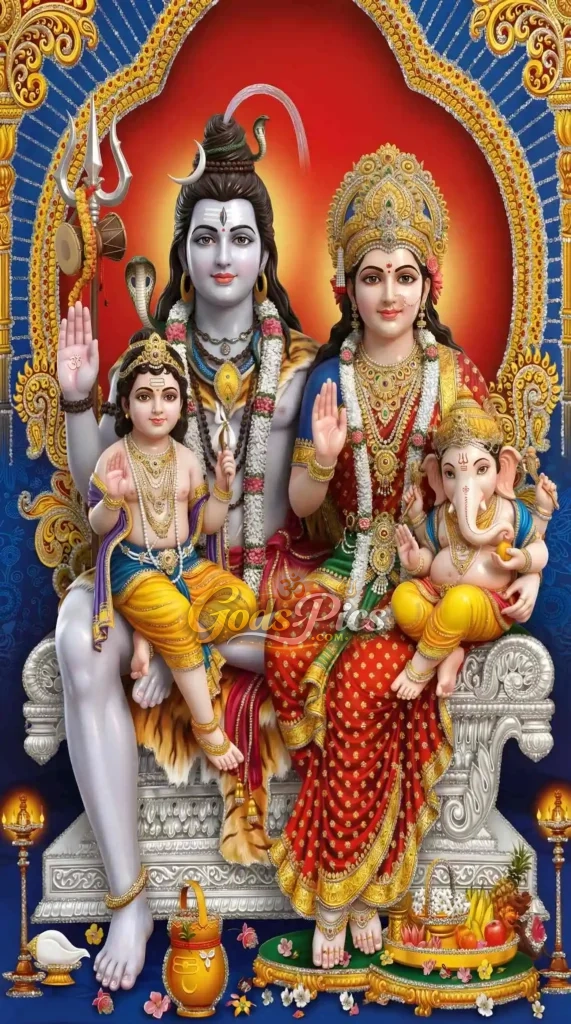 Beautiful Gods Lord Shiva Family 8K HD Images