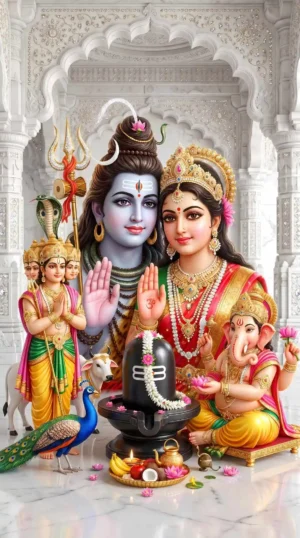Best Quality 8K Lord Shiva Family (3 Images)