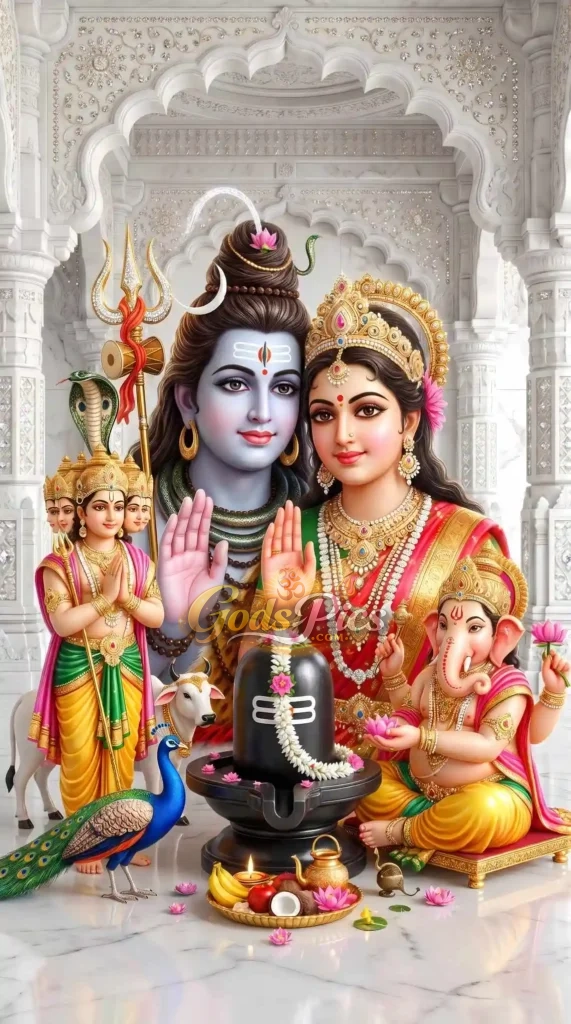 Best Quality 8K Lord Shiva Family (3 Images)