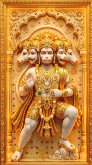 Hanuman Ji Powerful Golden theme image