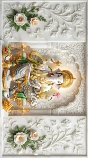 Lord Ganesha Beautiful Marble 16K HD Wallpaper (2 Images)