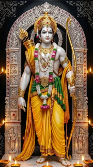 Lord Ram Powerful Standing pose wallpaper