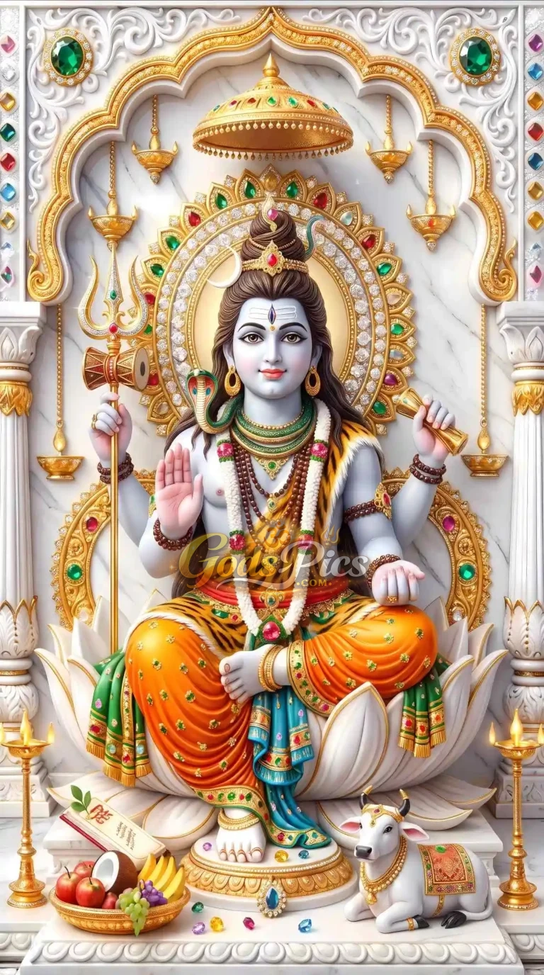 Lord Shiva Beautiful Marble 4K HD Wallpaper