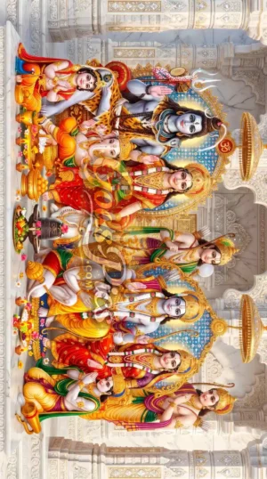 Lord Shiva Family & Ram Darbar college Wallpaper (2 Images)