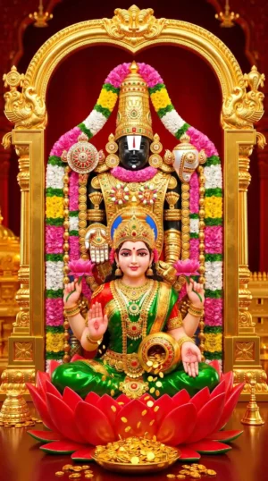 Lord Tirupati Balaji & Lakshmi Ji 8K Image