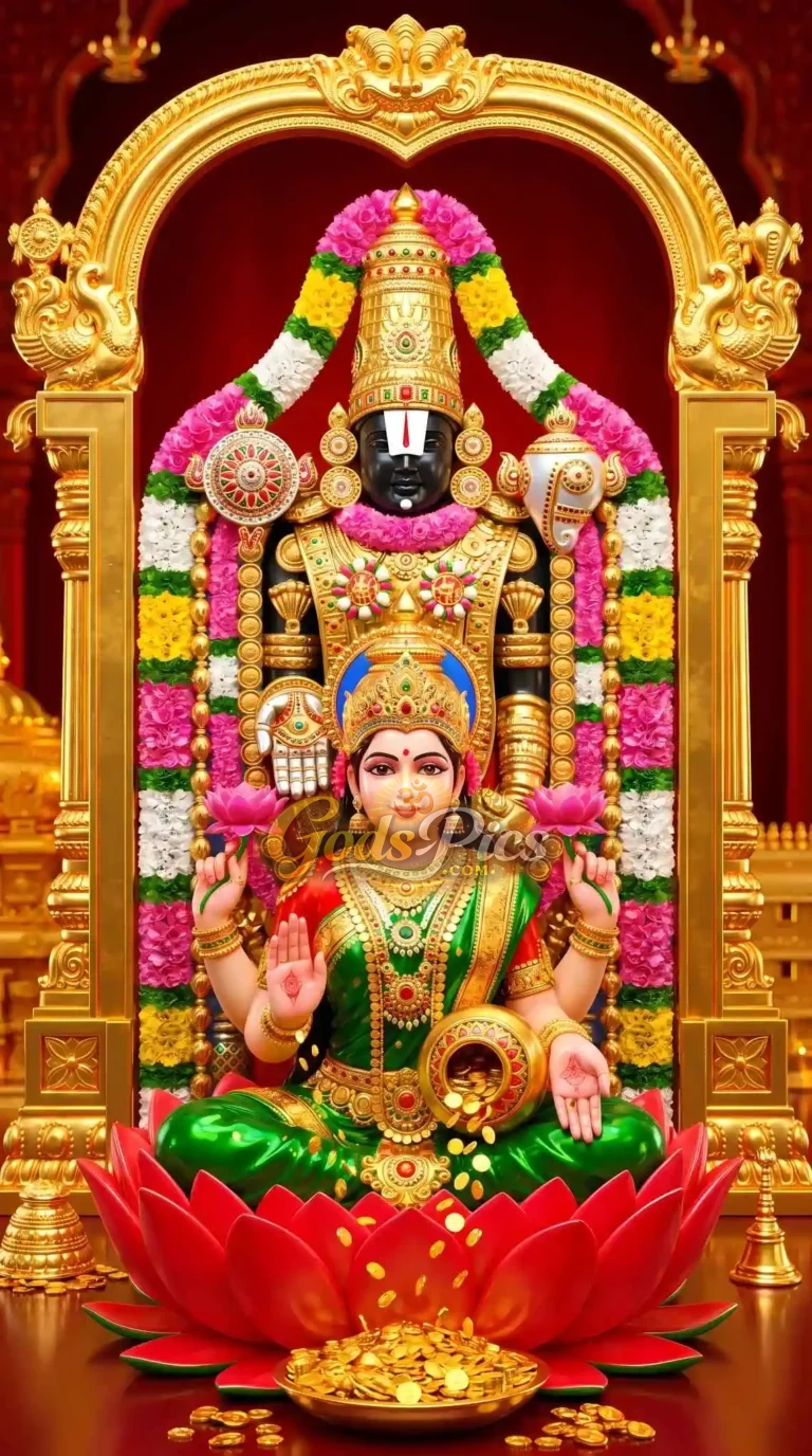 Lord Tirupati Balaji & Lakshmi Ji 8K Image